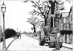 Wimborne Road above the George Inn, Old Poole circa 1900